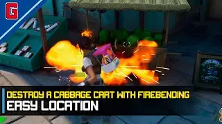 EASY Destroy a Cabbage Cart With Firebending Location - Fortnite
