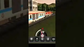 WAP-5 Amul Engine with Rajdhani Express | Indian train simulator #shorts #trend #amulwap5 #train