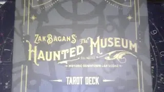 ZAC BAGANS : HAUNTED MUSEUM TAROT DECK SET/WHO IS IN IT AND IS IT HAUNTED? FREE MERCH FOR MY WAIT