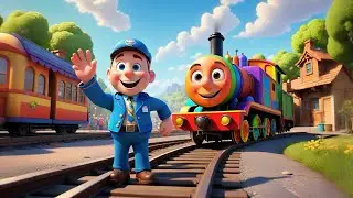 Rainbow Train Learning Song | Color and Counting Song for Kids | Rhymes and Educational Songs