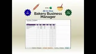 Bakery Business Manager - Excel