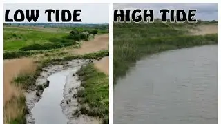 The River Cray - A Low/ High Tide Hyper Lapse Following the River Cray As It Flows Into The Thames