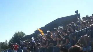 Aggie Pack cheering on soccer