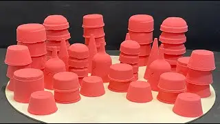 crushing red baking soda/ satisfying ASMR