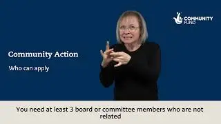 Community Action | Who can apply