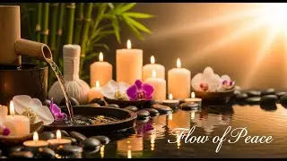 Peaceful Zen Drift Calm Bamboo Fountain and Candle Glow for Healing Meditation Sleep and Serenity