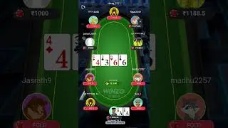 AA vs 10&10 in winzo poker #winzo #poker #poker game play #winzo gold