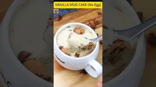 Vanilla mug cake no egg #mugcake #shortsrecipe #recipe