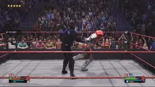 WWE 2K25 Back Suplex on the barricade glitch