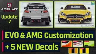 Asphalt 9 | Update 7 - EVO & AMG Customization Preview + 5 New Decals [ HD 60 FPS ]