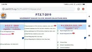 PTET - 2019 Result Declared || B.A B.ED / B.SC B.ed Result Check By Name
