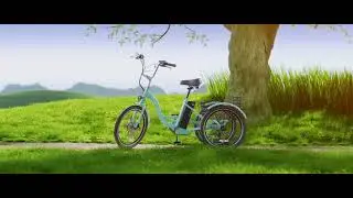 MOONCOOL 7 Speeds Electric Tricycle for Adults, 350W 36V Electric Trike with Large Basket