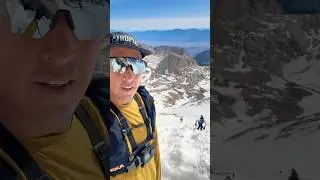 climbing the chute on Mt Whitney ⛏️ #hiking #adventure #mtwhitney #explore #mountaineering