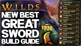 Monster Hunter Wilds - New Best OP Great Sword Build - Highest Damage Possible Arch Uth Duna Guide!