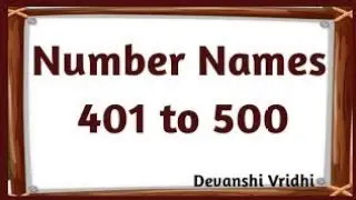 Number Names 401 to 500/Learn the spelling of numbers 401-500/#mathematics