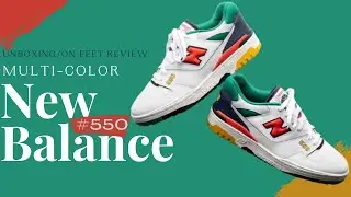 New Balance 550 Multi Color On Feet Review - Unboxing Classic New Balance 550