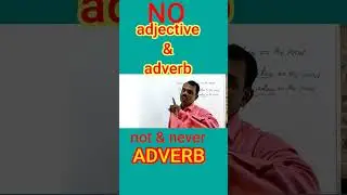 adjective /adverb. when to use  NO, NOT & NEVER.