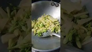 papaya flower recipe😋 #papaya#flower#recipe#short#smashed