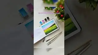 Pastel Sky Painting-2 #music #song #lovesong #painting #watercolourpainting