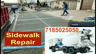 Replace sidewalk violation removal Service Trip hazard Crack  Repair DOT NYC Call (718)502-5050