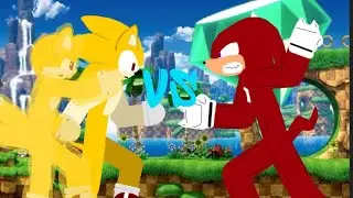 Super Sonic e super tails VS knuckles, rumo aos 100 inscritos