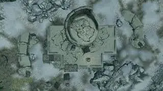 D&D Battle Map. Winter Outpost. No grid