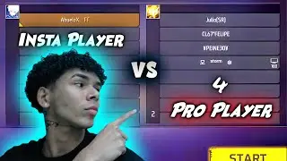 Insta Player 🥷🏻 Vs 4 Pro Player 👽 Esto fue lo que PAS&Oacute; 🤯 Mobile | Free Fire