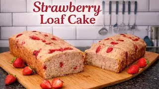 No Oven Strawberry Loaf Cake Recipe!🍓Kadai mein banao sabse soft Melt-in-Mouth Tea Cake. 100%Eggless