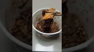 Mayonnaise Jjajang Ramen and Charcoal Chicken Gimbap with Spicy Kimchi at a Korean Convenience Store