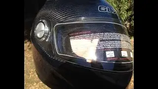 GLX Blue Carbon Fiber Full Face Motorcycle Helmet
