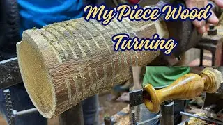 My Piece of wood Making a Beautiful Pot with Oldest Lathe