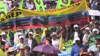 Las protestas laborales cercan el poder pol&iacute;tico de Colombia