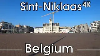 The Largest Market Square Belgium: Grote Markt Sint Niklaas (Belgium) 4K
