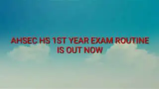 Download AHSEC Assam HS 1st Year Routine | High Quality
