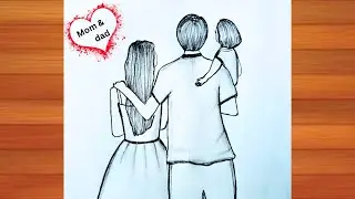 Mom and dad drawing | mother and father drawing | pencildrawing | easy drawing tutorial  | #drawing