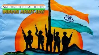 Indian Army Day Drawing || Water Colour Drawing