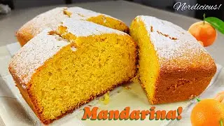 Bizcocho de Mandarina Súper Esponjoso 🍊 ¡Con Azúcar Glass y Sabor Natural!
