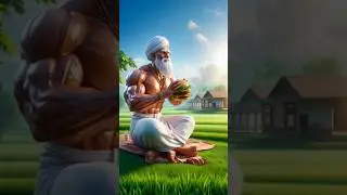 Elderly Indian farmer, burger, pigeon, anger, regret, 3D cartoon story #ai #pigeon #Save#short