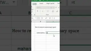 Trim formula in excel- removes unnecessary space #excel #exceltutorial #shorts #youtubeshorts