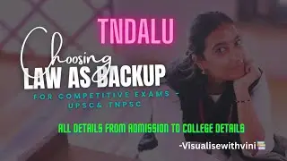 LAW DEGREE - TNDALU DETAILS - BACKUP FOR UPSC & TNPSC @Visualise_with_Vini #trending #llb#tndalu