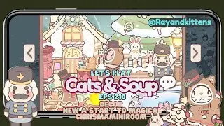 Cats and Soup decor new a start to chrismas miniroom 