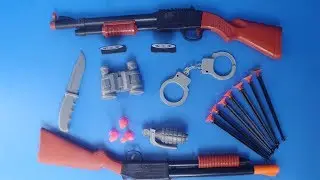 Full Box of Toys! Gun BABY 4 Favorite Toy Guns! Kids Nerf Gun Fight! Black Color Guns