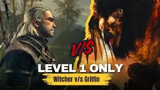 I Beat the STRONGEST Monster with Level 1 Gear! 😱 (Witcher 3 Challenge ) 