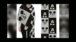 Womens Disney Mickey Mouse Head Cashmere Scarf Large Pashmina Shawls and Wraps Scarves forDaily Wear