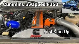 First Start for my 5.9, 24V Cummins swapped F350 FUMMINS!!!