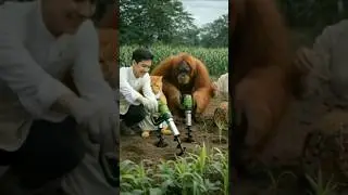 Not a Fairy Tale! The Orange Cat & the Orangutan Become Corn Farmers
