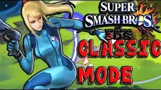 Super Smash Bros 3DS (1080p) - Classic Mode - Zero Suit Samus