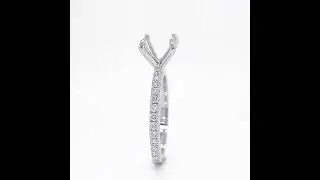 18Kt White Gold Diamond Semi Mount
