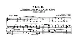 Alban Berg - Schliesse mir die Augen beide (both versions - 1907/1925) [Score video]