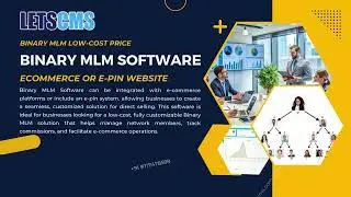 Binary Mlm Software & ecommerce or E-pin website | Binary MLM Low-Cost Price  in the World - LETSCMS